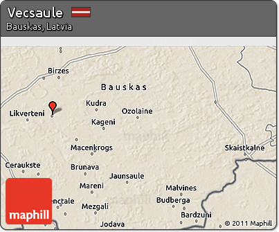 Shaded Relief 3D Map of Vecsaule