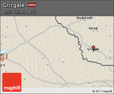 Shaded Relief 3D Map of Gricgale