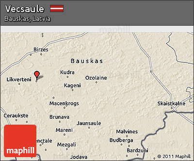 Shaded Relief 3D Map of Vecsaule