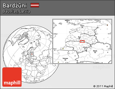 Blank Location Map of Bardžūni