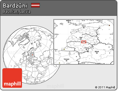 Blank Location Map of Bardžūni