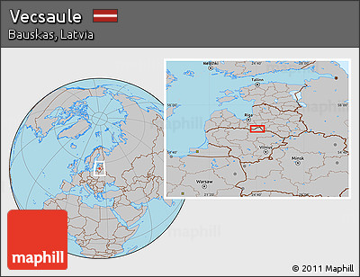 Gray Location Map of Vecsaule