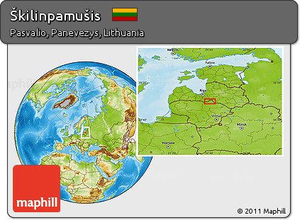 Physical Location Map of Škilinpamušis