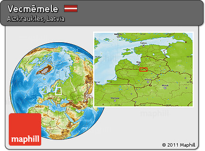 Physical Location Map of Vecmēmele