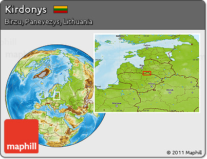 Physical Location Map of Kirdonys