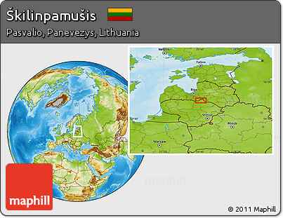 Physical Location Map of Škilinpamušis