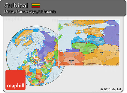 Political Location Map of Gulbinai