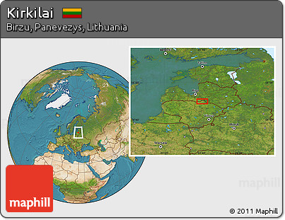 Satellite Location Map of Kirkilai