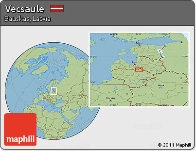 Savanna Style Location Map of Vecsaule