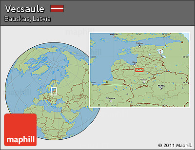 Savanna Style Location Map of Vecsaule