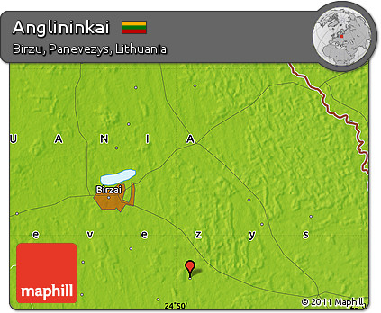 Physical Map of Anglininkai