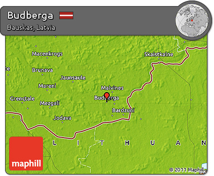 Physical Map of Budberga