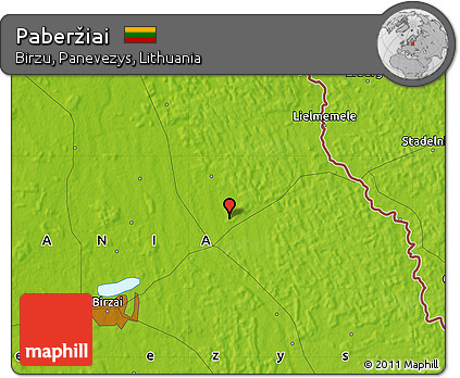 Physical Map of Paberžiai