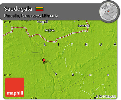 Physical Map of Saudogala