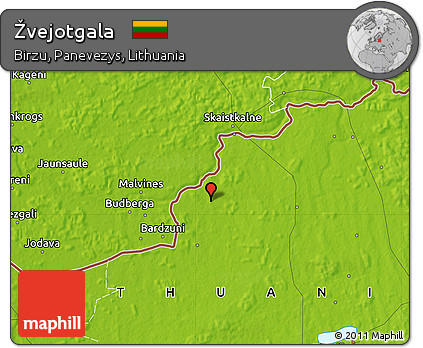 Physical Map of Žvejotgala