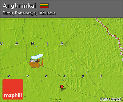 Physical Map of Anglininkai