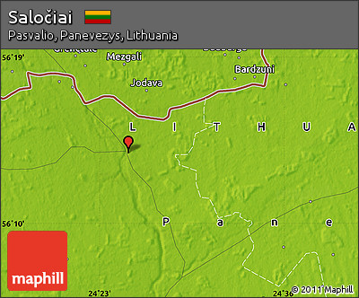Physical Map of Saločiai