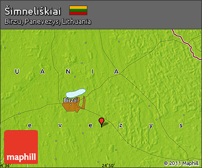 Physical Map of Šimneliškiai