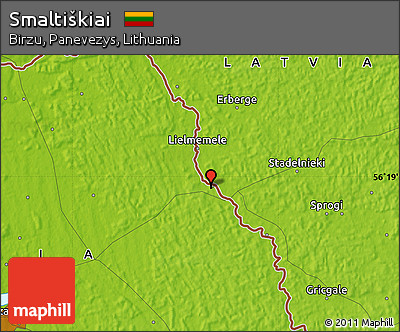 Physical Map of Smaltiškiai