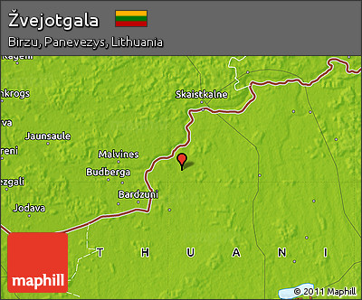 Physical Map of Žvejotgala