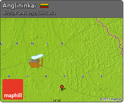 Physical Map of Anglininkai