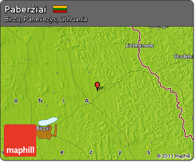 Physical Map of Paberžiai