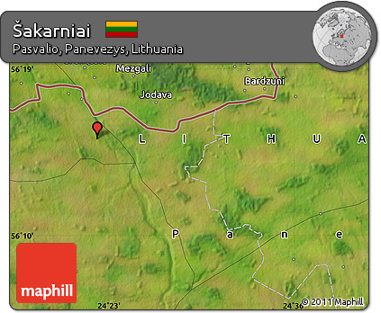 Satellite Map of Šakarniai