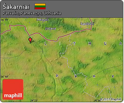 Satellite Map of Šakarniai