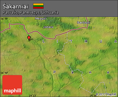 Satellite Map of Šakarniai