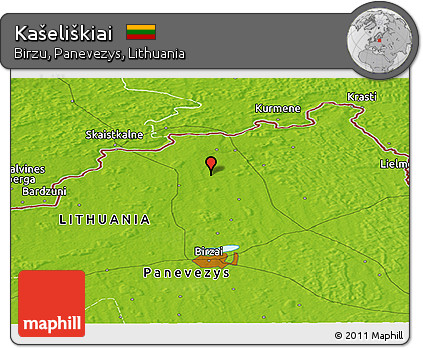 Physical Panoramic Map of Kašeliškiai