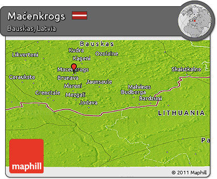Physical Panoramic Map of Mačenkrogs