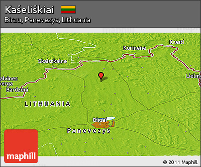 Physical Panoramic Map of Kašeliškiai