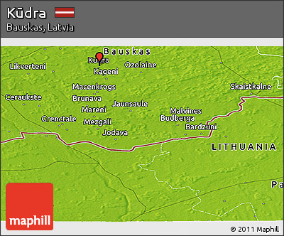 Physical Panoramic Map of Kūdra