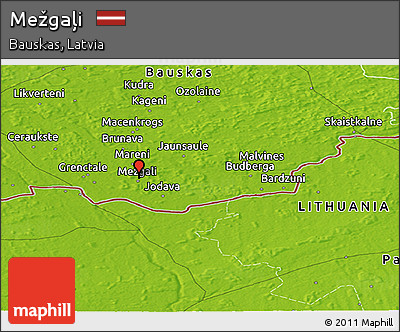 Physical Panoramic Map of Mežgaļi