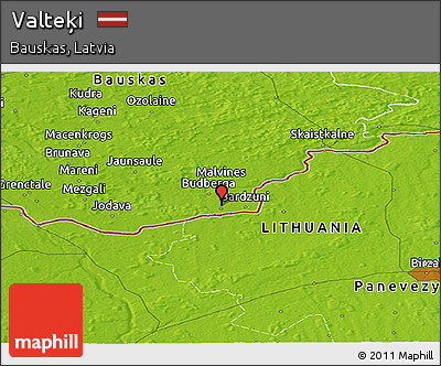 Physical Panoramic Map of Valteķi
