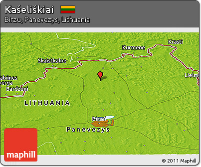 Physical Panoramic Map of Kašeliškiai