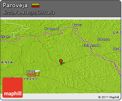 Physical Panoramic Map of Parovėja
