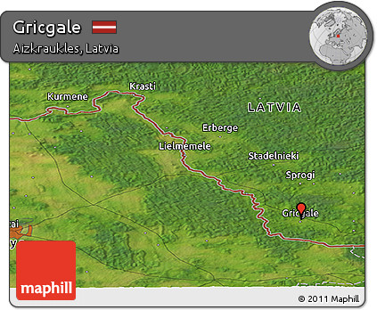 Satellite Panoramic Map of Gricgale