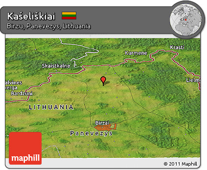 Satellite Panoramic Map of Kašeliškiai