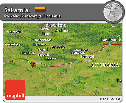 Satellite Panoramic Map of Šakarniai