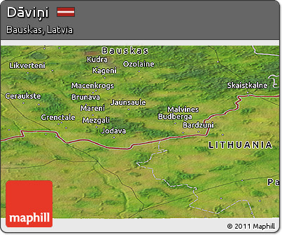 Satellite Panoramic Map of Dāviņi
