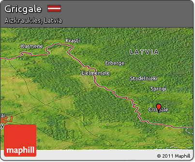 Satellite Panoramic Map of Gricgale