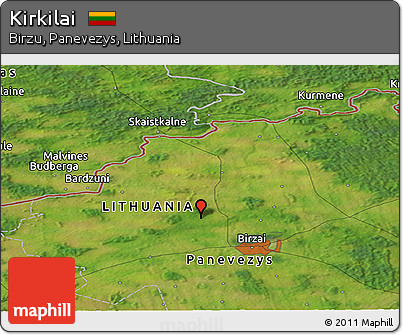Satellite Panoramic Map of Kirkilai