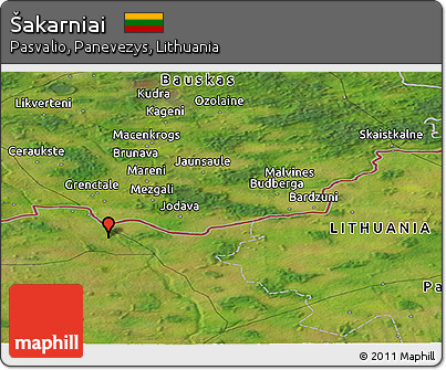 Satellite Panoramic Map of Šakarniai