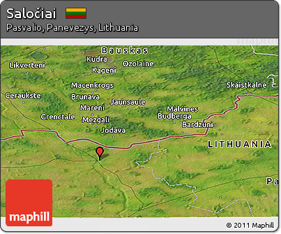 Satellite Panoramic Map of Saločiai