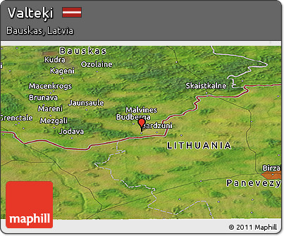 Satellite Panoramic Map of Valteķi