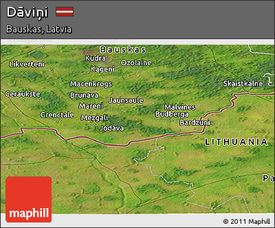Satellite Panoramic Map of Dāviņi