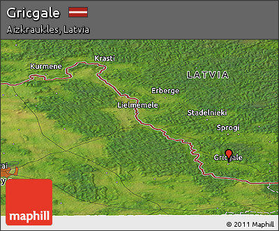 Satellite Panoramic Map of Gricgale