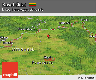 Satellite Panoramic Map of Kašeliškiai