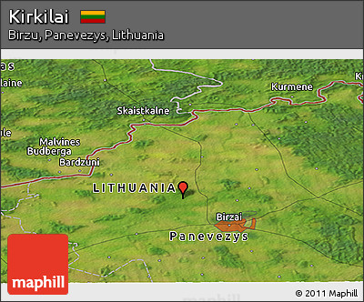 Satellite Panoramic Map of Kirkilai